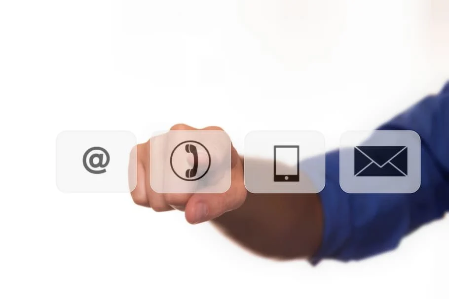 Illustrative image of phone and email contact options
